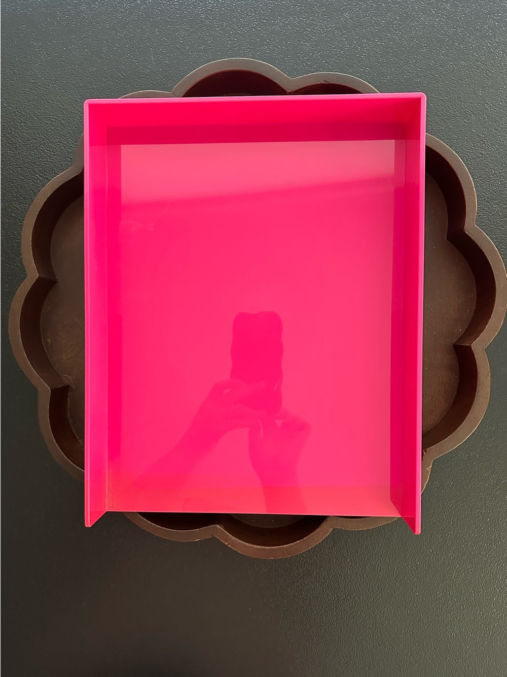 Poppin Pink Stackable Letter Size Tray